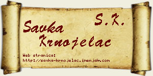 Savka Krnojelac vizit kartica